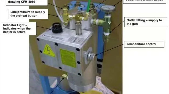 廣東博皓 美國MVP膠衣噴射設備的加溫器裝置